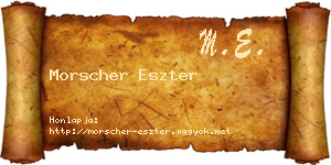Morscher Eszter névjegykártya